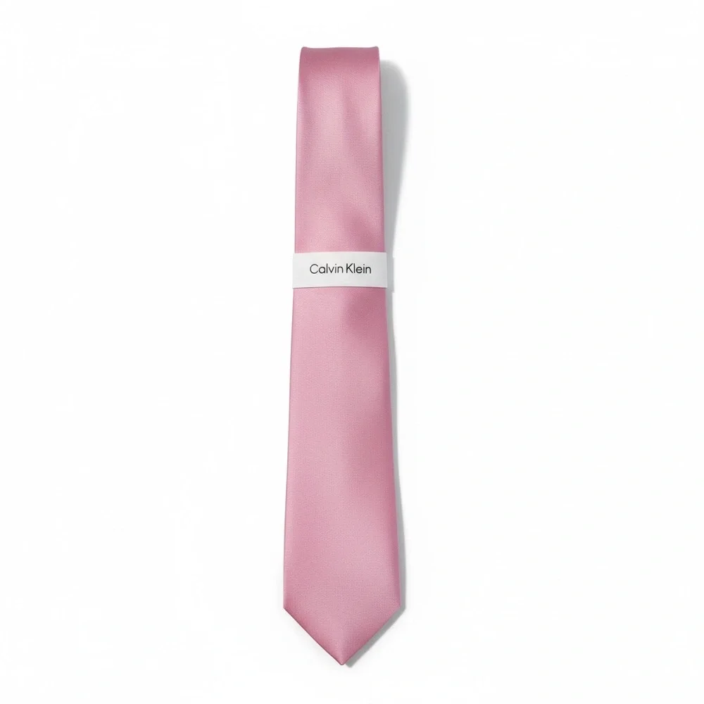 NWT Calvin Klein Pastel Pink‎ Tie Easter Spring Summer Silk Blend Gift Wedding
